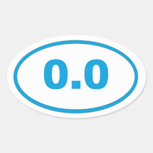 Sticker Ovale 0,0 cyan bleu