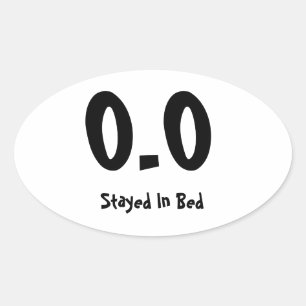 Sticker Ovale 0,0 Séjourné Dans Le Lit
