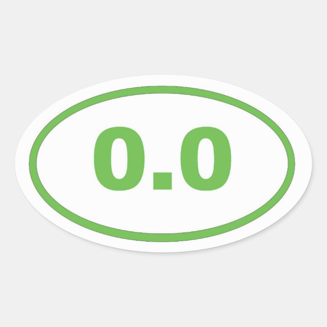 Sticker Ovale 0,0 Vert clair (Devant)