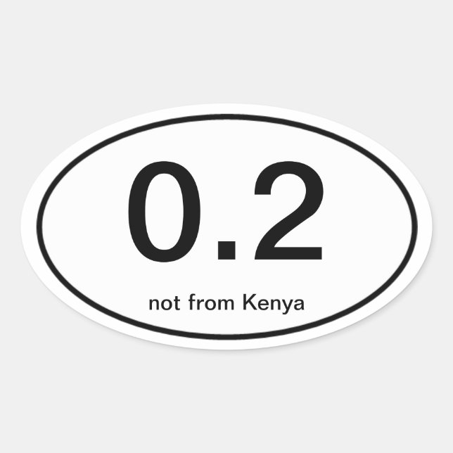 Sticker Ovale 0.2 Sticker, pas du Kenya (Devant)