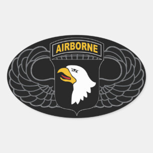 Sticker Ovale 101e division aéroportée "Eagles hurlants"