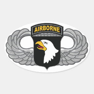 Sticker Ovale 101e division aéroportée "Eagles hurlants"