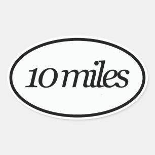Sticker Ovale 10 milles anglais
