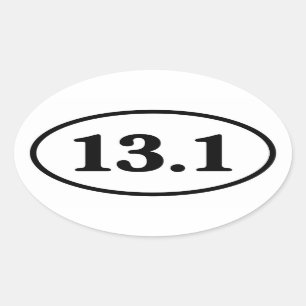 Sticker Ovale 13,1 demi d'ovale de marathonien