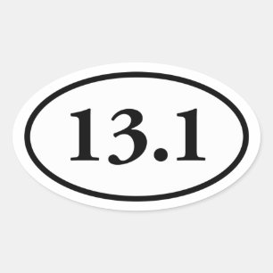 Sticker Ovale 13,1 Ovale du demi-marathon