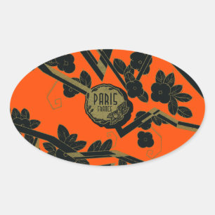 Sticker Ovale 1925 Art Déco Paris France parfum