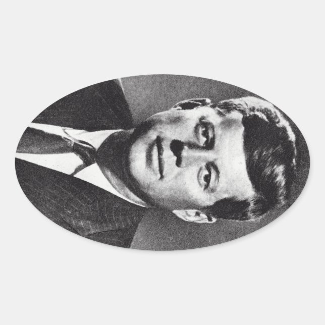 Sticker Ovale 1963 En Mémoire, Le Président Kennedy (Devant)