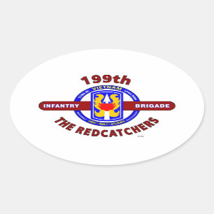 Sticker Ovale 199TH BRIGADE d'INFANTERIE "Le REDCATCHERS "