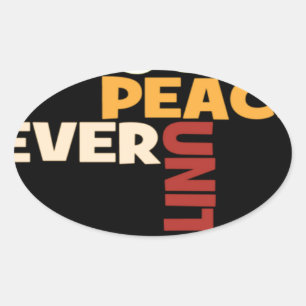 Sticker Ovale 2014 Love Rocks Peace Art Imprimer