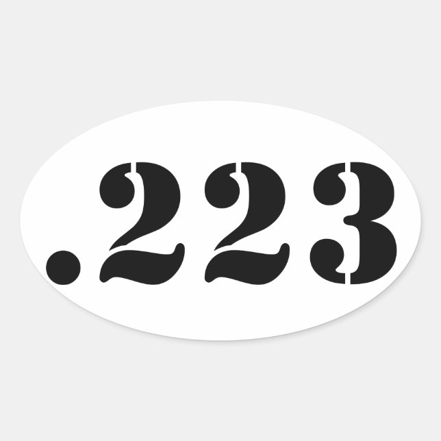 STICKER OVALE .223 (Devant)