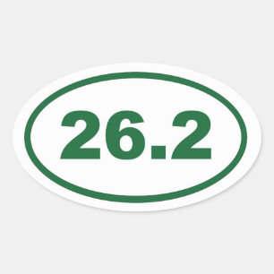 Sticker Ovale 26,2 Vert