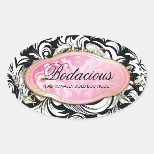 Sticker Ovale 311 Bodacious Lavish Boutique Leopard Spots