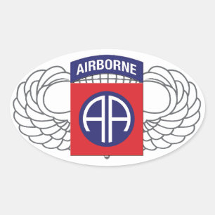 Sticker Ovale 82e division aéroportée "All American"
