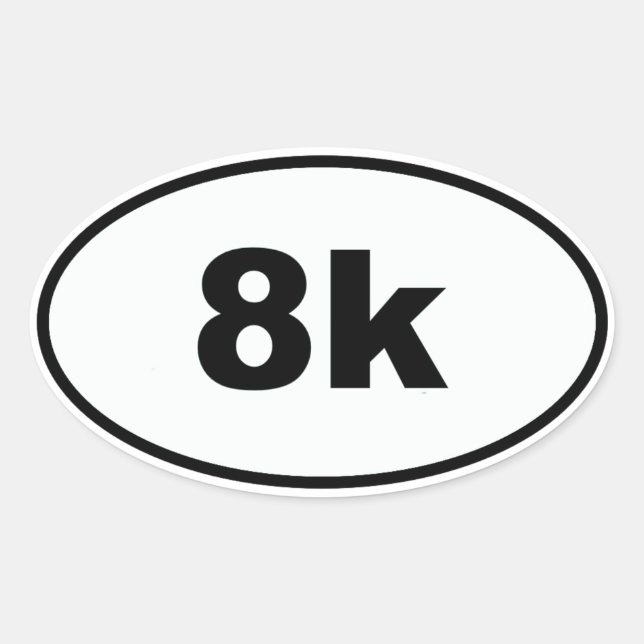 Sticker Ovale 8 k (Devant)