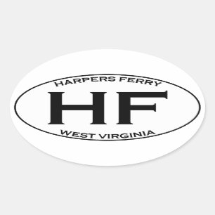 Sticker Ovale À haute fréquence - Ferry la Virginie Occidental