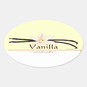 Sticker ovale à vanille personnalisable