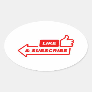 Sticker Ovale abonnez-vous à ma channe youtube