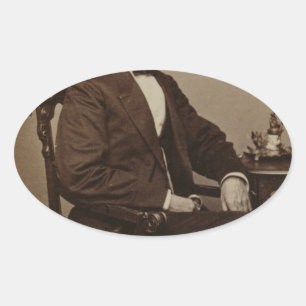 Sticker Ovale Abraham Lincoln