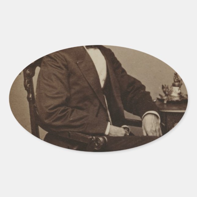 Sticker Ovale Abraham Lincoln (Devant)
