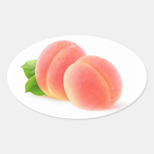 Sticker Ovale abricot rose (Devant)