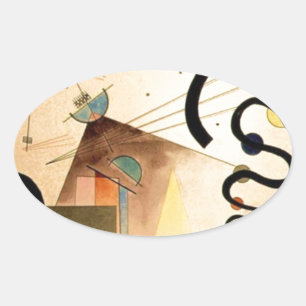 Sticker Ovale Abstrait Kandinsky