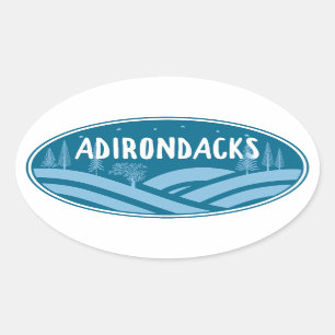 Sticker Ovale Adirondacks New York Outdoor