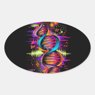 Sticker Ovale ADN de musique