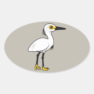 Sticker Ovale Aiguille neigeuse Birdorable