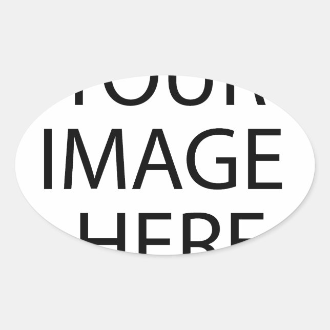 Sticker Ovale Ajouter votre propre image (Devant)