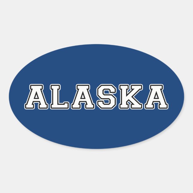 Sticker Ovale Alaska (Devant)