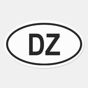 Sticker Ovale Algérie "DZ"
