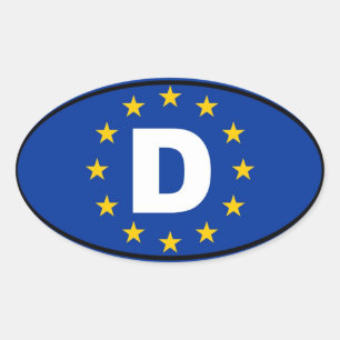 Sticker Ovale Allemagne - Deutschland - Europe