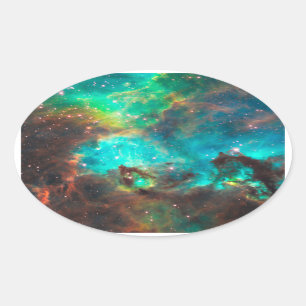 Sticker Ovale Amas d'étoiles NGC 2074