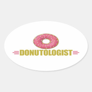 Sticker Ovale Amusant âpre le foin de donut
