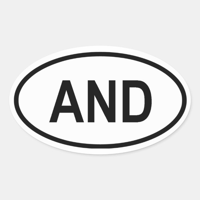 Sticker Ovale Andorre "ET" (Devant)