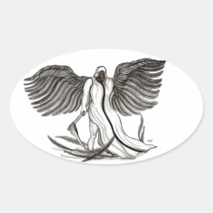 Sticker Ovale Angel Uriel