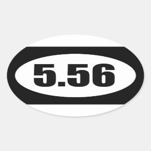 Sticker Ovale ar15 5,56