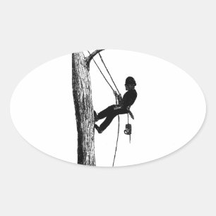 Sticker Ovale Arbre chirurgien Arboriste Noël cadeau cadeau cade