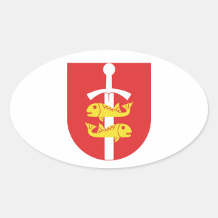 Sticker Ovale Armoiries de Gdynia, Pologne