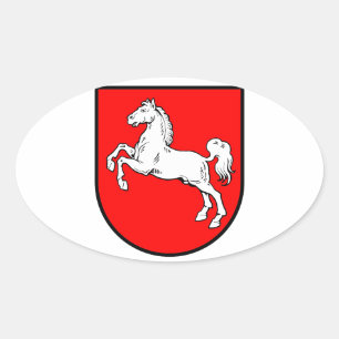 Sticker Ovale Armoiries de la Basse-Saxe