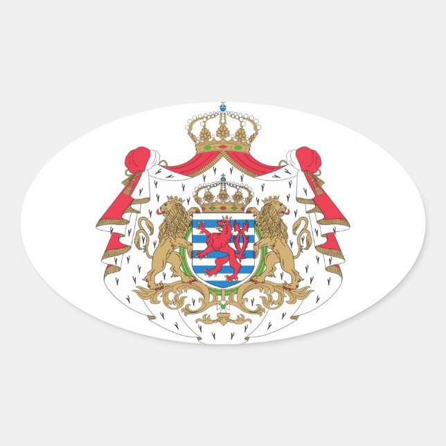 Sticker Ovale Armoiries du Luxembourg (Devant)