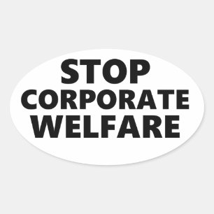 Sticker Ovale Arrêter le bien-être des entreprises