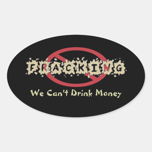 Sticker Ovale Arrêter le fractionnement (Devant)