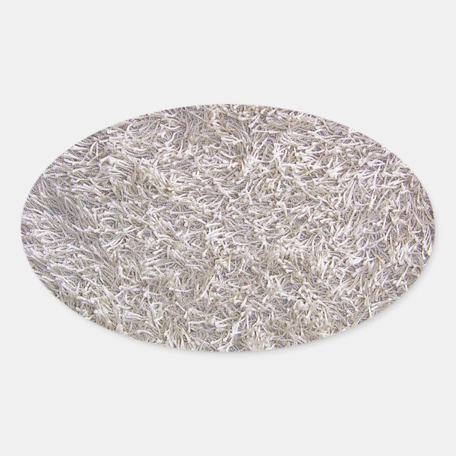 Sticker Ovale Arrière - plan de texture de tapis gris blanc (Devant)