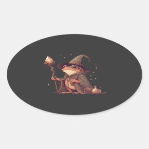 Sticker Ovale Assistant Grenouille magique