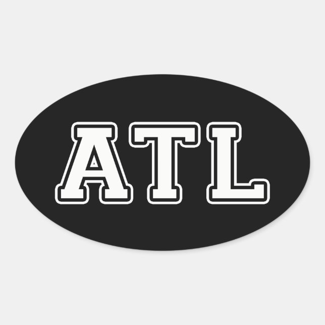 Sticker Ovale Atlanta Géorgie (Devant)