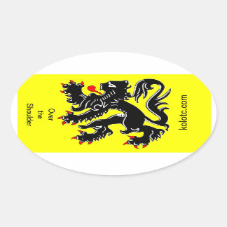 Sticker Ovale Au-dessus de l'autocollant d'équipe de