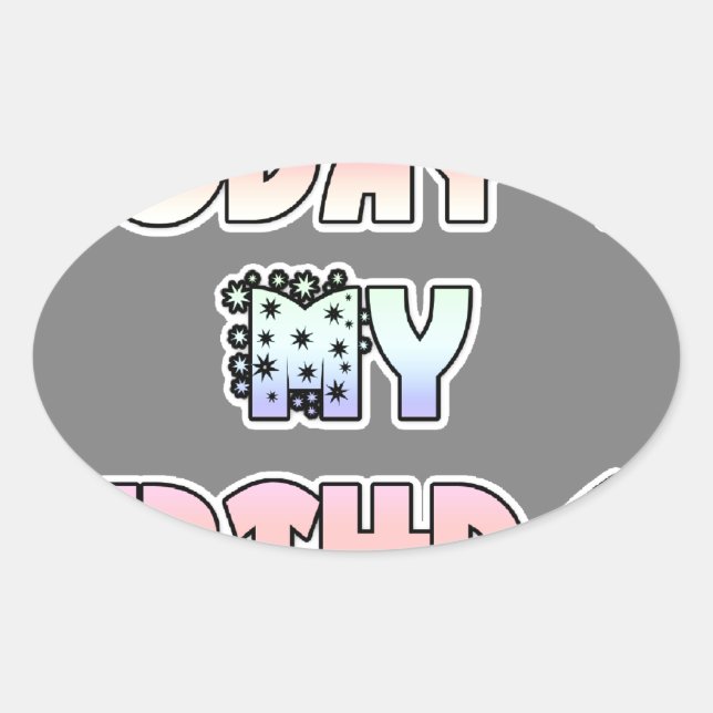 Sticker Ovale Aujourd'hui est mon anniversaire Baby Pink Art Pri (Devant)