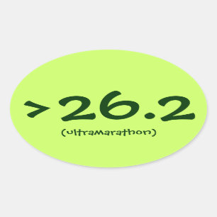 Sticker Ovale >autocollant 26,2 (d'ultramarathon)