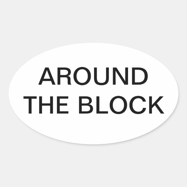 Sticker Ovale Autour du bloc (Devant)